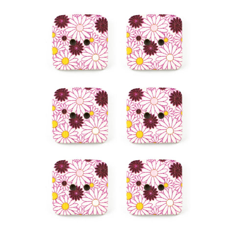 Printed Women Wood Button WD-66