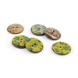 Glossy Enameled Coconut Button CN-01 ( New )