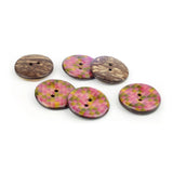 Glossy Enameled Coconut Button CN-01 ( New )