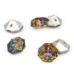 Octagon Shape Crystal Button CR-06 ( New )