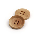 Carved Natural Wood Button WD-142 ( New )