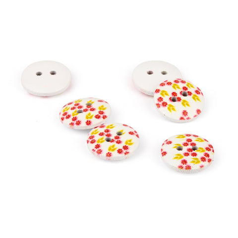 Printed Kid's Wood Button WD-78