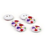 Printed Kid's Wood Button WD-83