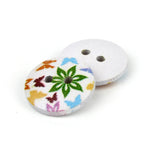 Printed Kid's Wood Button WD-84