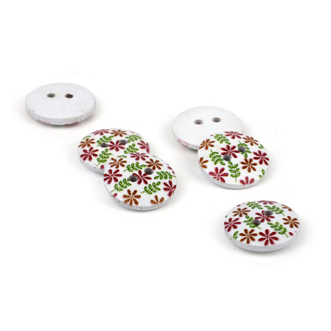 Printed Kid's Wood Button WD-85