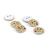 Printed Kid's Wood Button WD-88