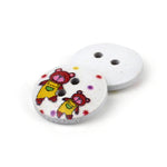 Printed Kid's Wood Button WD-91