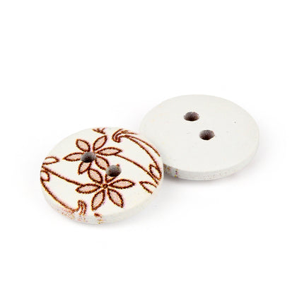 Printed Kid's Wood Button WD-93