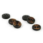 Wood Four Hole Shirt Button WD-03