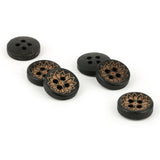 Wood Four Hole Shirt Button WD-08