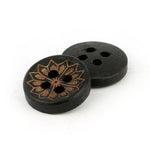 Wood Four Hole Shirt Button WD-08