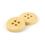 Wood Four Hole Shirt Button WD-42